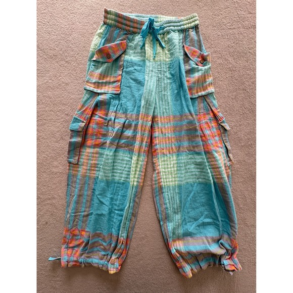 Free People Pants - Free People Crafted Cargo Plaid Balloon Pants Women's XS